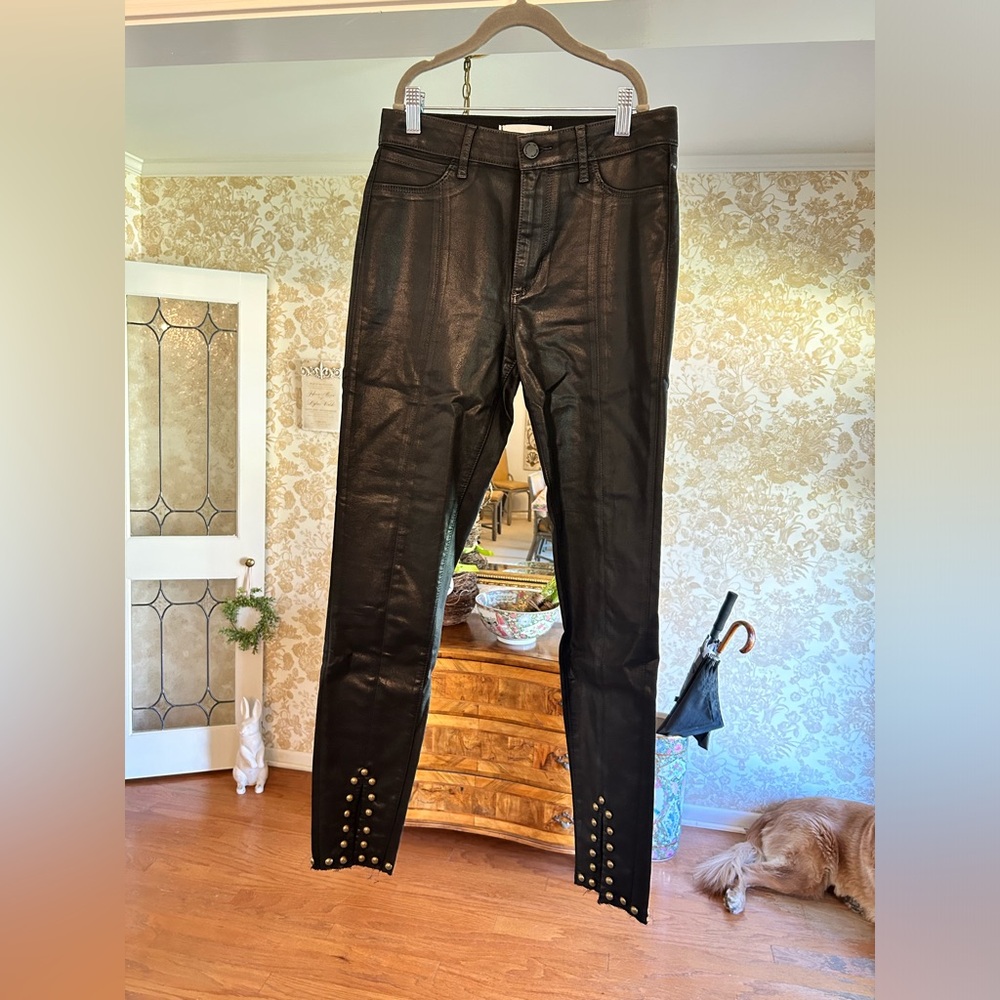 Articles of Society Black Leather Pants.  26x28.